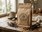 Custom brown kraft sticker sheets with multiple eco-friendly vintage illustrations printed on natural recycled paper.