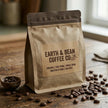 Custom brown kraft sticker sheets with multiple eco-friendly vintage illustrations printed on natural recycled paper.