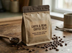 Custom brown kraft sticker sheets with multiple eco-friendly vintage illustrations printed on natural recycled paper.