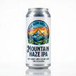 Custom white BOPP roll labels applied to a premium craft beer can, featuring vibrant full-color printing and 100% waterproof protection.