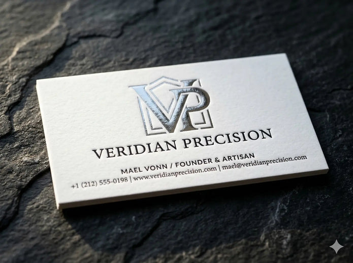 OTTORON BC06 The Unbending Pure - Custom 700g Smooth White luxury business card featuring industrial precision, Ultra-Thick finish, and premium tactile details.