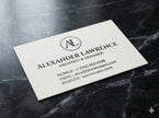 OTTORON BC08 The Precision Matrix - Custom 700g Micro-Textured White luxury business card featuring industrial precision, Textured Letterpress finish, and premium tactile details.