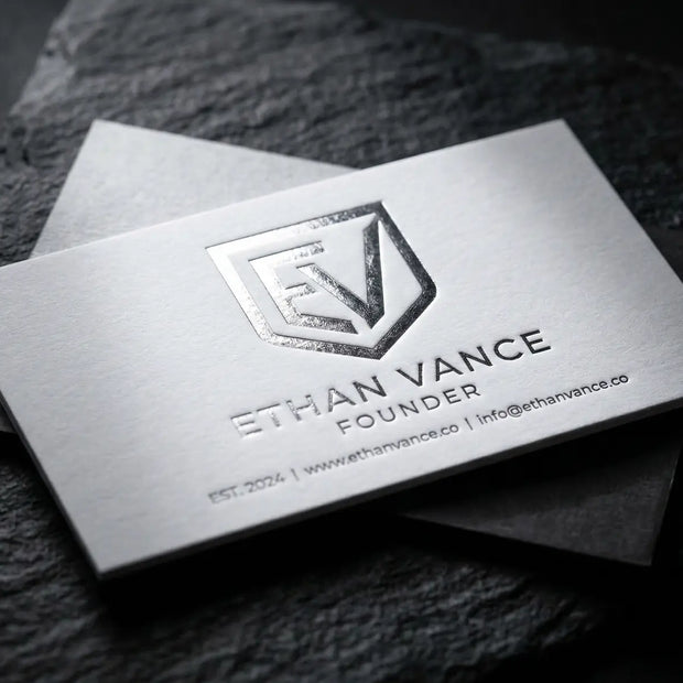 OTTORON BC10 The Quarry Stone - Custom 600g Quarry Stone luxury business card featuring industrial precision, Ultra-Thick finish, and premium tactile details.