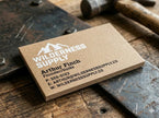 OTTORON BC11 The Raw Industrialist - Custom 600g Kraft Paper luxury business card featuring industrial precision, Ultra-Thick finish, and premium tactile details.