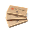 Side profile highlighting the impressive 28PT thickness of OTTORON BC11 The Raw Industrialist high-end cards.