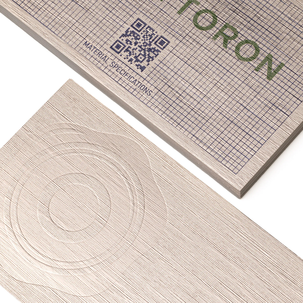 Macro photography of Blind Deboss applied on OTTORON BC13 The Gilded Rhapsody custom stationery.