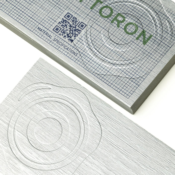 Macro photography of Bright Gold Foil applied on OTTORON BC14 The Silver Rhapsody custom stationery.