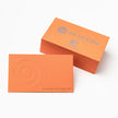 Stack of OTTORON BC15 premium 500g corporate business cards showcasing Gold Ink Print, Silver Ink Print, Blind Emboss.