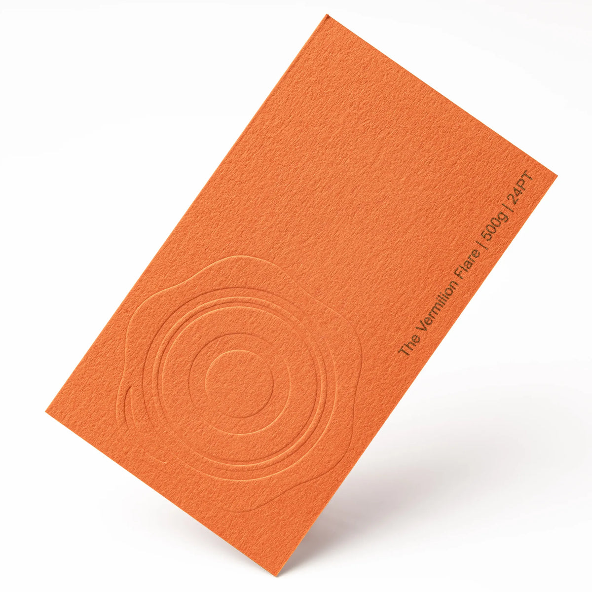 Side profile highlighting the impressive 24PT thickness of OTTORON BC15 The Vermilion Flare high-end cards.