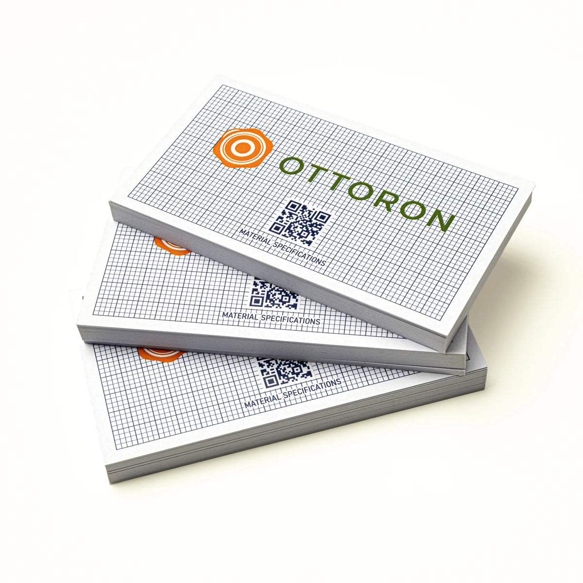 Professional executive desk setting featuring the OTTORON BC22 bespoke The Eco Architect business card.