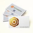 Side profile highlighting the impressive 16PT thickness of OTTORON BC22 The Eco Architect high-end cards.
