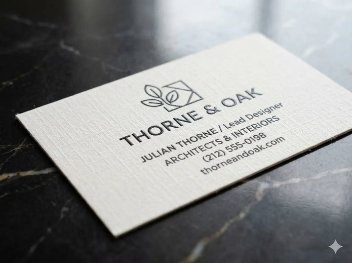 OTTORON BC23 The Matrix Lite - Custom 350g Micro-Textured luxury business card featuring industrial precision, Textured Letterpress finish, and premium tactile details.