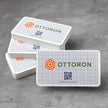 OTTORON BC23 The Matrix Lite 350g Luxury Business Card, featuring Black Foil, Round Corners, Foil Stamping, front perspective view.