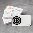 Stack of OTTORON BC23 premium 350g corporate business cards showcasing Black Foil, Round Corners, Foil Stamping.