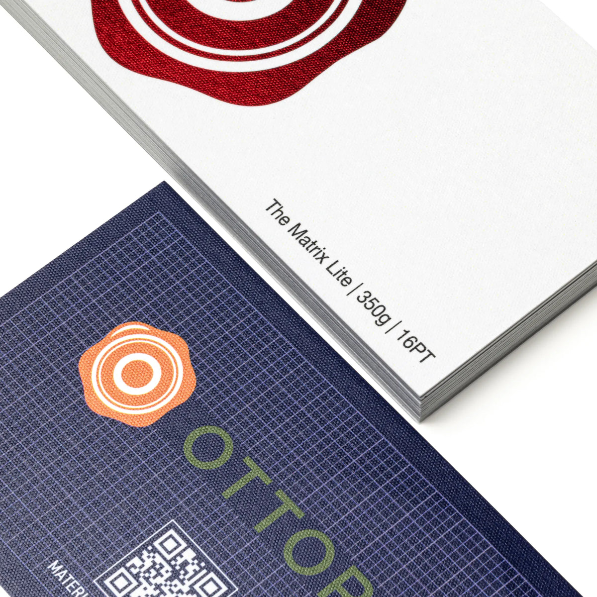 Side profile highlighting the impressive 16PT thickness of OTTORON BC23 The Matrix Lite high-end cards.
