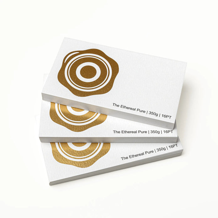 Side profile highlighting the impressive 16PT thickness of OTTORON BC26 The Ethereal Pure high-end cards.