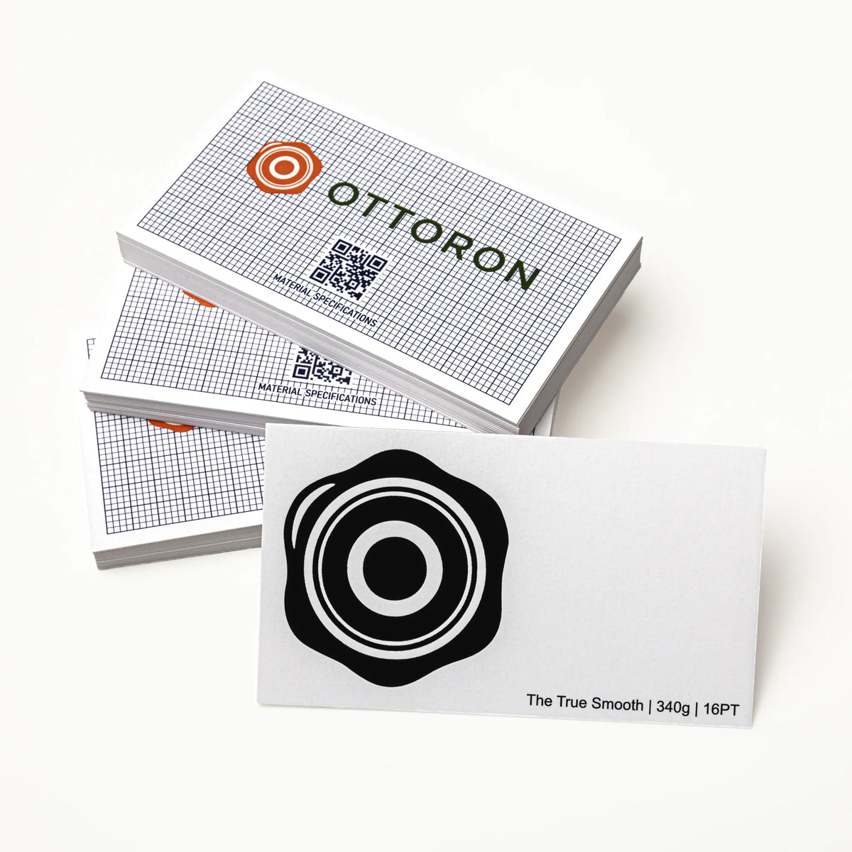Macro photography of Black Foil applied on OTTORON BC28 The True Smooth custom stationery.