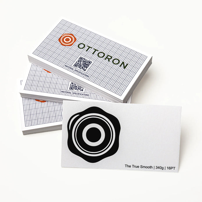Macro photography of Black Foil applied on OTTORON BC28 The True Smooth custom stationery.