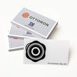 Macro photography of Black Foil applied on OTTORON BC28 The True Smooth custom stationery.