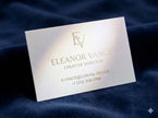 OTTORON BC28 The Ice Lite - Custom 350g Ice White luxury business card featuring industrial precision, Ultra-Thick finish, and premium tactile details.