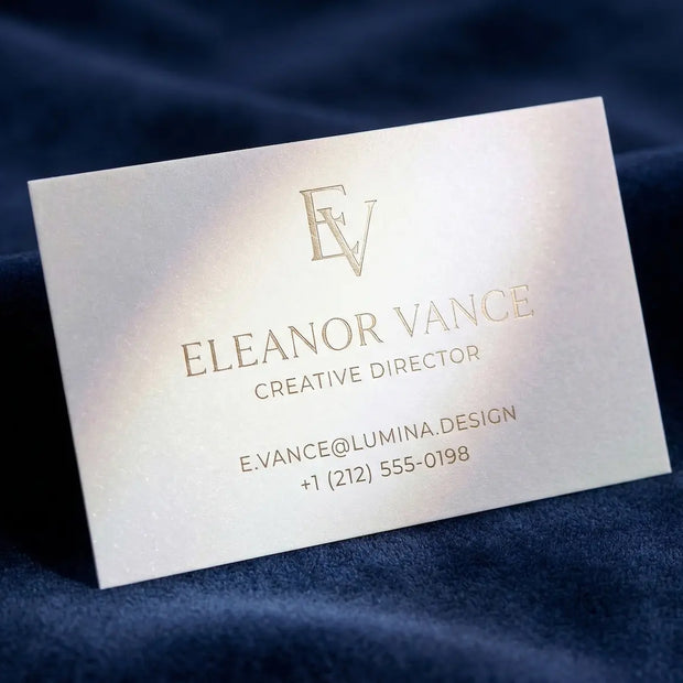 OTTORON BC28 The Ice Lite - Custom 350g Ice White luxury business card featuring industrial precision, Ultra-Thick finish, and premium tactile details.