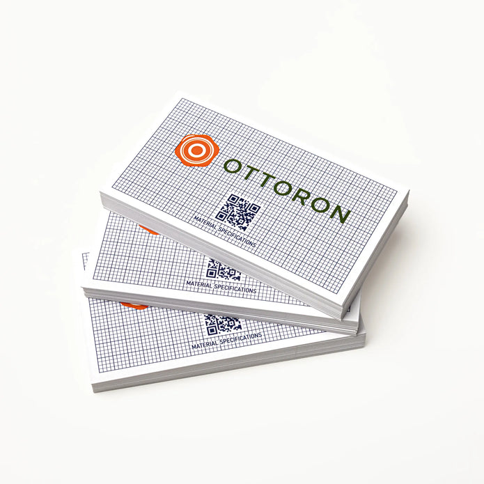 OTTORON BC28 The True Smooth 340g Luxury Business Card, featuring Black Foil, front perspective view.
