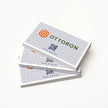 OTTORON BC28 The True Smooth 340g Luxury Business Card, featuring Black Foil, front perspective view.
