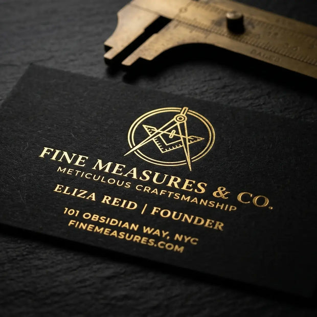 OTTORON BC30 The Florentine Shadow - Custom 330g Black Suede luxury business card featuring industrial precision, Black Foil Stamped finish, and premium tactile details.