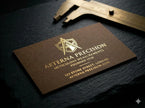 OTTORON BC31 The Florentine Espresso - Custom 330g Coffee Suede luxury business card featuring industrial precision, Black Foil Stamped finish, and premium tactile details.