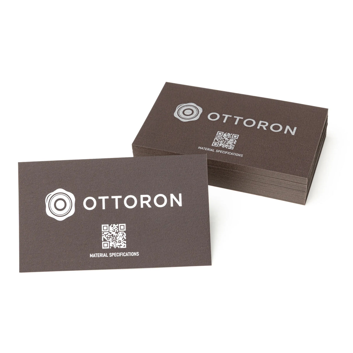 Side profile highlighting the impressive 15PT thickness of OTTORON BC31 The Florentine Espresso high-end cards.