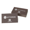Side profile highlighting the impressive 15PT thickness of OTTORON BC31 The Florentine Espresso high-end cards.