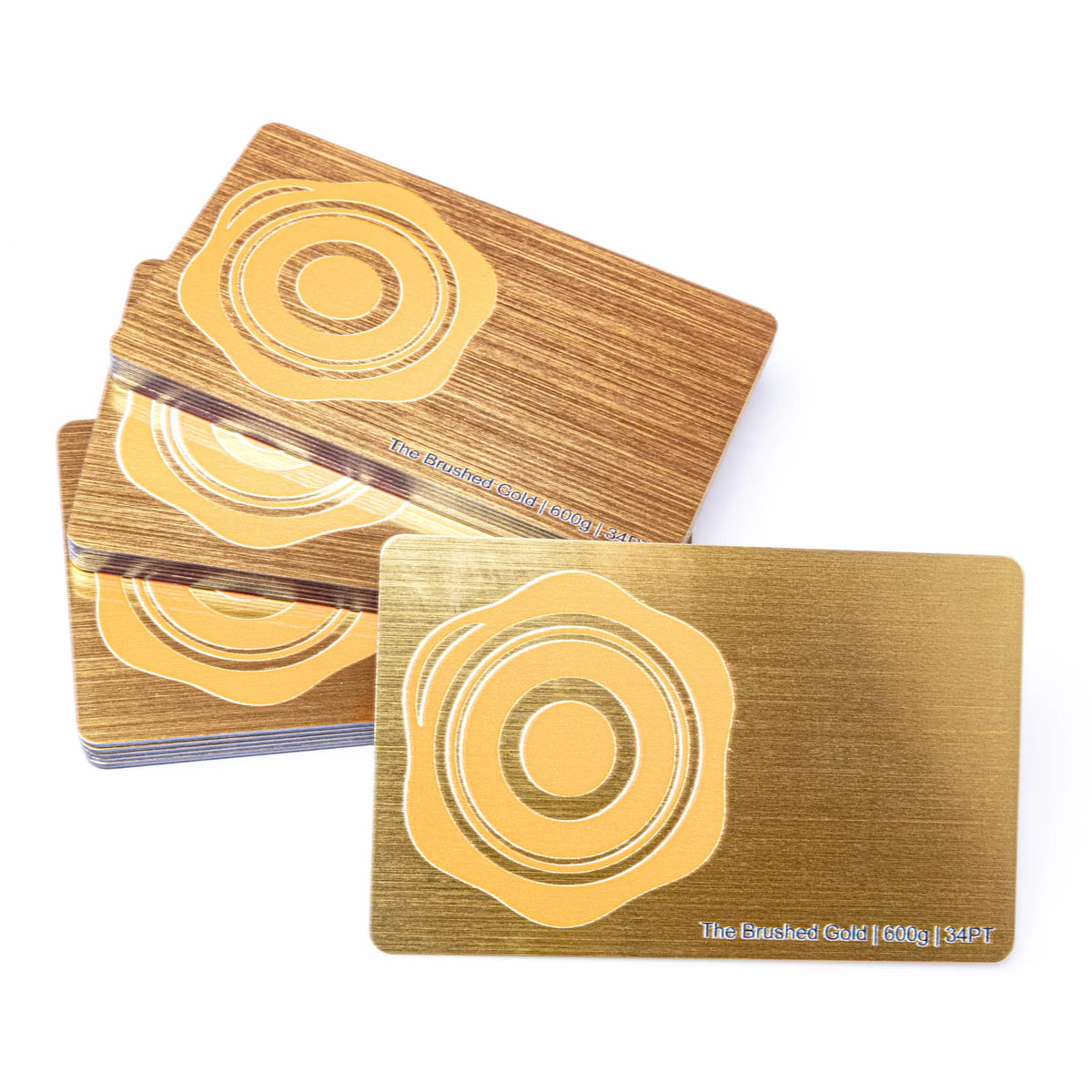 Stack of OTTORON BC33 premium 600g corporate business cards showcasing 3D Raised UV.