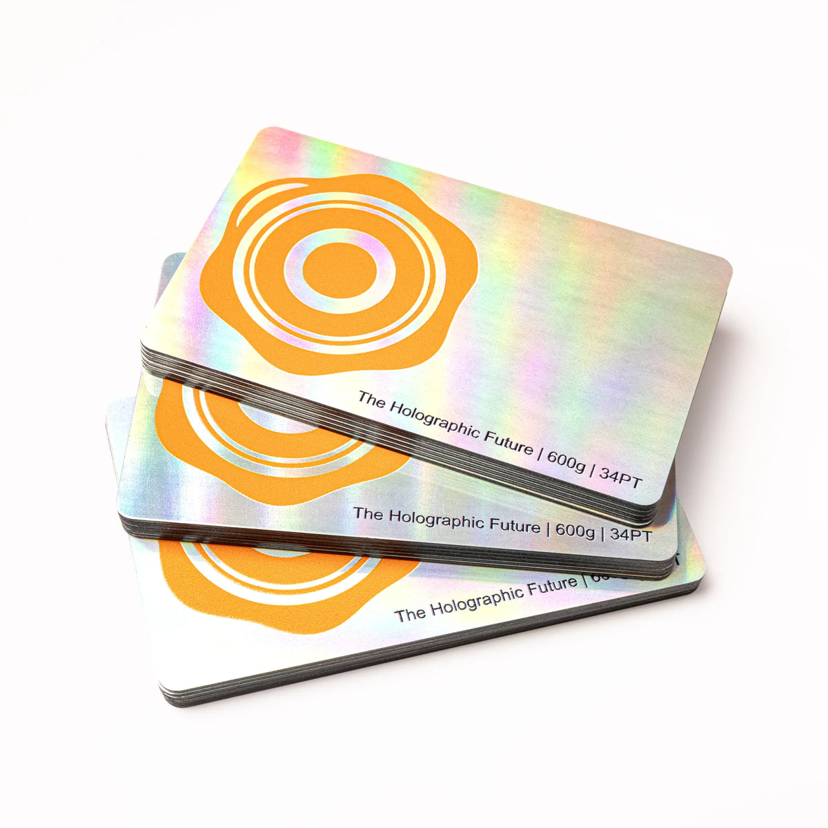 Stack of OTTORON BC36 premium 600g corporate business cards showcasing 3D Raised UV.